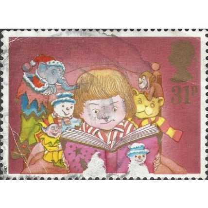 GB, CHRISTMAS, reading book, pink 1987, 31p
