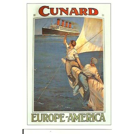 Advertising CUNARD Europe-America Postcard (Robert Opie ROSV 3)