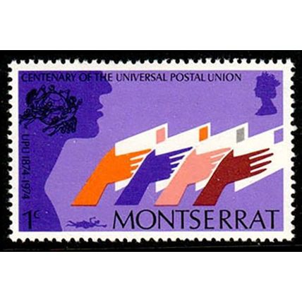 Montserrat 1974 Universal Postal Union 1c MNH Stamp UPU