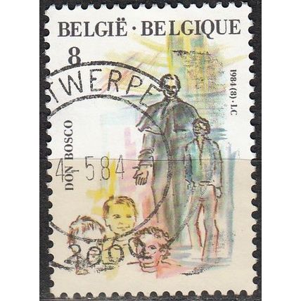 Belgique 1984 Michel 2181 O Cote (2008) 0.30 € Don Bosco les jeunes Cachet rond