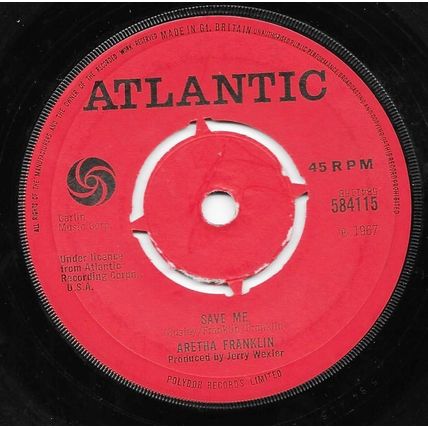 Aretha Franklin - Respect 7", Single, 4 P Very Good Plus (VG+)