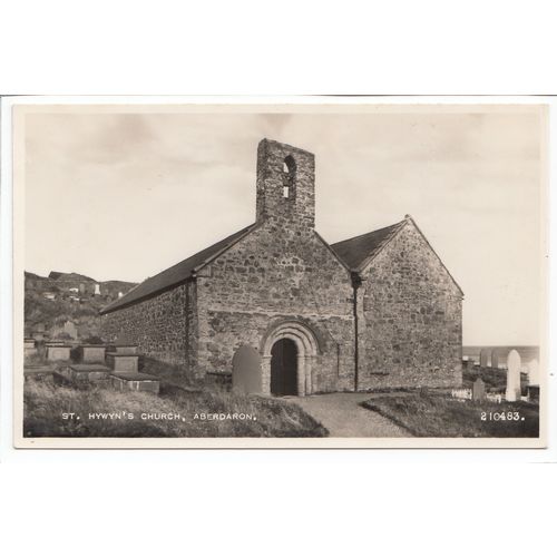 St Hywyn's Church Aberdaron Caernarfonshire RP Postcard 210483