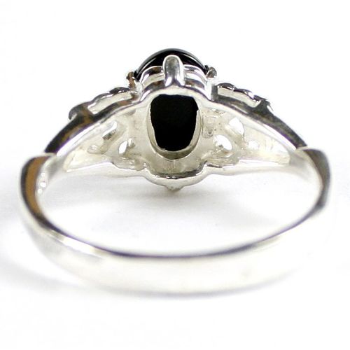 Black Onyx, 925 Sterling Silver Ring, SR302