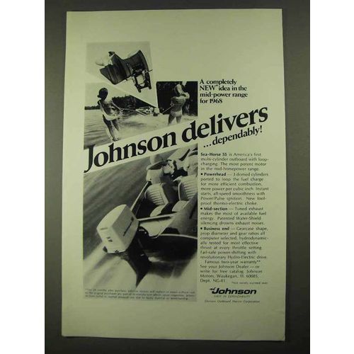 1968 Johnson Sea-Horse 55 Outboard Motor Ad