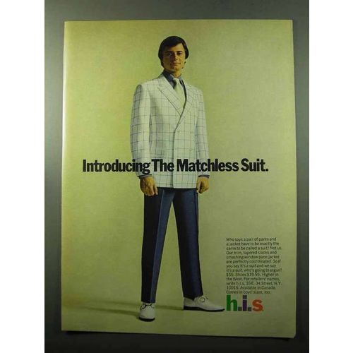 1969 h.i.s. Matchless Suit Ad