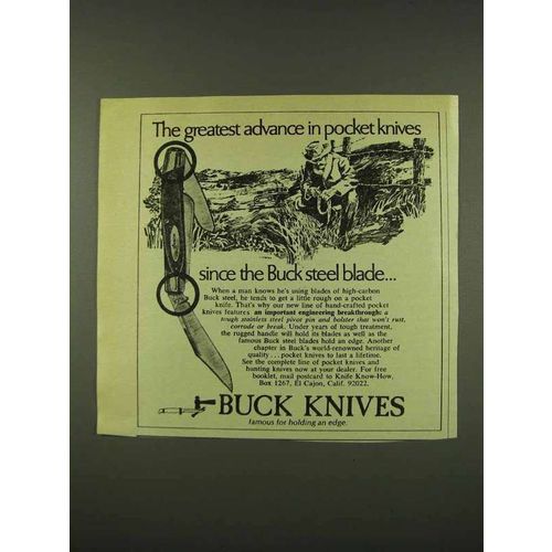 1973 Buck Knives Ad - The Greatest Advance