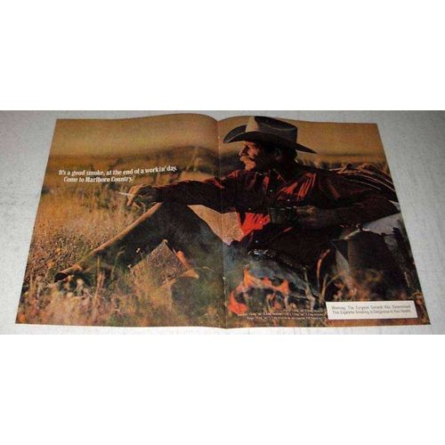 1976 Marlboro Cigarettes Ad - Cowboy