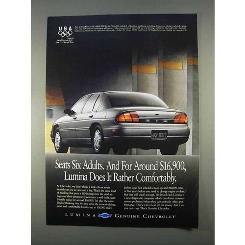 1996 Chevy Lumina Car Ad - Seats Six Adults