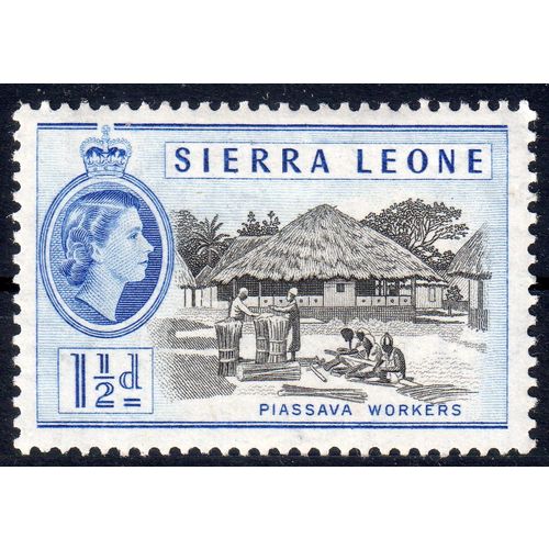 Sierra Leone Sg212 11/2d Black & Ultramarine lightly m/mint (G57)