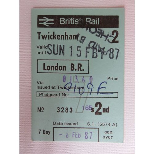 British Rail Twickenham-London BR 1987 Ticket