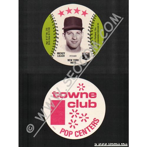 Sport Baseball Discs Name: Lolich, Micky Pitcher New York Mets~774