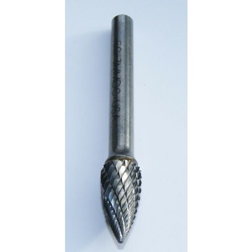 INDUSTRIAL QUALITY 6MM SHANK CARBIDE BURR 1/4" DIA DOUBLE CUT TREE 10X19X6 209