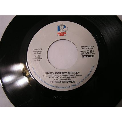 Teresa Brewer Promo 45-CLASSIC MEDLEY #1/JIMMY DORSEY MEDLEY STEREO