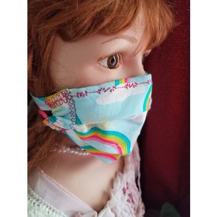 Kid Size Mask w/ Copper/Silver Filters-Rainbows