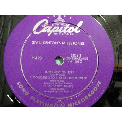 Stan Kenton's Milestones-10" LP-1950-EX/VG+ *Capitol H190