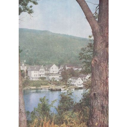 Bakke Hotel Strandebarm Hardangerfjord Norway Postcard