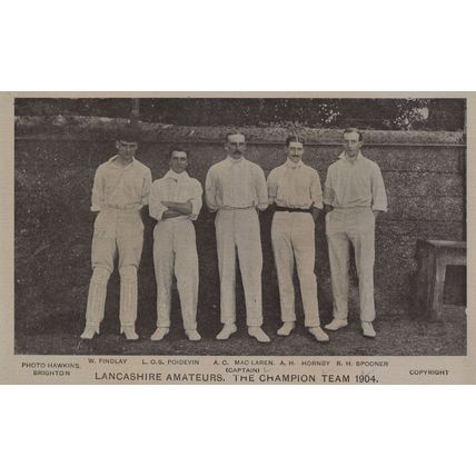 Lancashire Amateur Cricket Team Antique 1904 Postcard