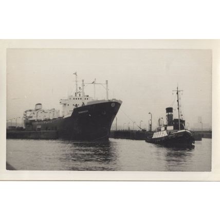 Subreeze Dokk Moss Norway Norwegian 1950s Ship Vintage Rare Photo