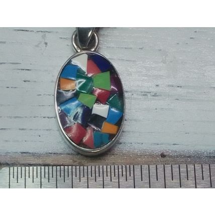 Sterling Silver Multi-Color Pendant