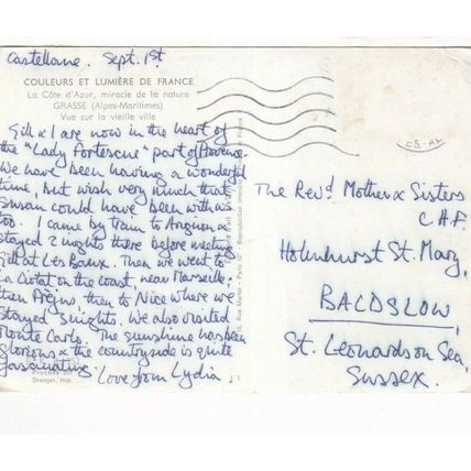Grasse ville France Postcard Posted crease