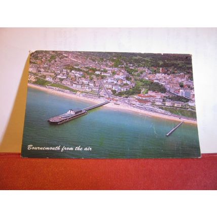 AERIAL VIEW, BOURNEMOUTH, DORSET, used vintage postcard 1967 pm =