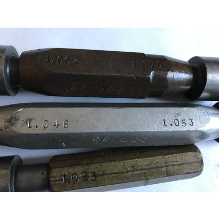 LOT THE PIPE MACHINERY GO NO GO PLUG GAGE 1.046,1.053,1.062,1.070,1.023,SH