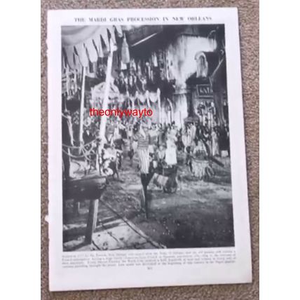 Mardi Gras, New Orleans, USA, Book Illustration, c1953