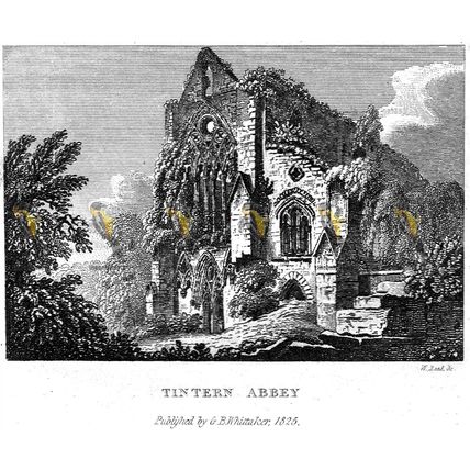 Tintern Abbey, Monmouthshire, 1825, MODERN REPRODUCTION
