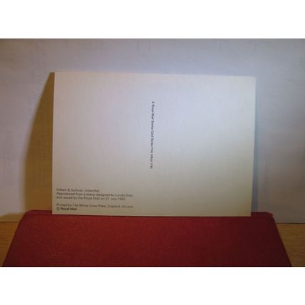 G & S OPERA , 39p stamp issued July, 1992 by Post Office/Royal Mail postcard =