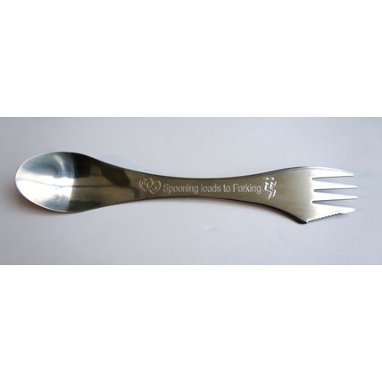 SPOONING LEADS TO FORKING PERSONALISED ENGRAVED SPORK LOVER VALENTINES FUN GIFT