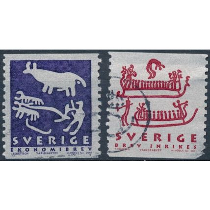 UNESCO World Heritage Site, Tanum - Sweden 2001 - F H - MiNr 2215/6