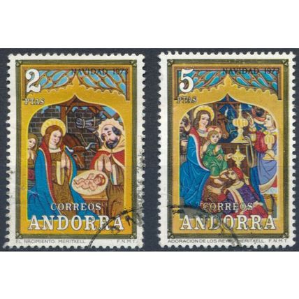 Christmas - Andorra Spain 1973 - F H - MiNr 86/7