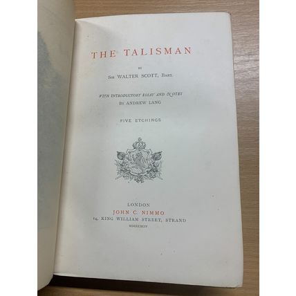 1894 WALTER SCOTT "THE TALISMAN" ANDREW LANG NOTES ILLUSTRATED ANTIQUE BOOK (P5)
