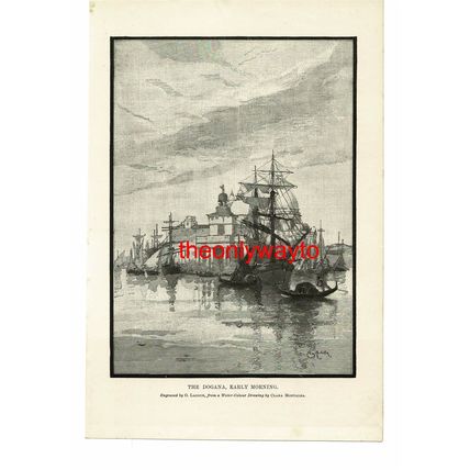 THE DOGANA, EARLY MORNING, Venice, Book Illustration (Print), 1887