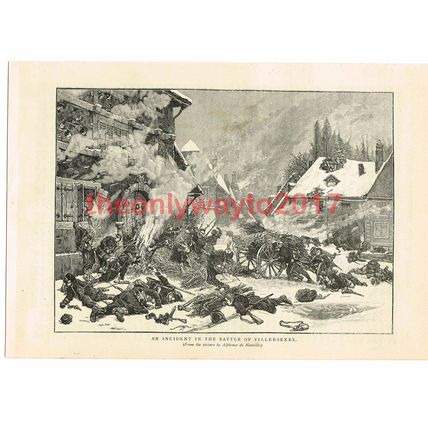 Battle of Villersexel, Alphonse de Neuville (1871), Book Illustration, c1905