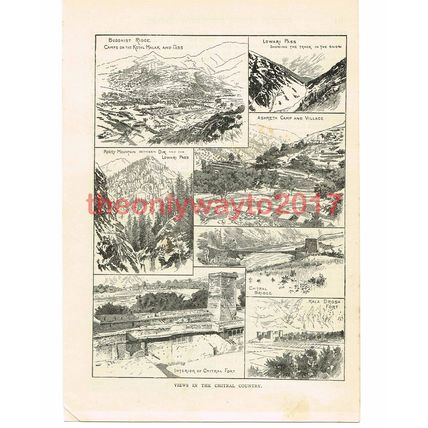 Views during Chitral Campaign (1895), Book Illustration, c1905