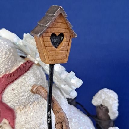 SNOWMAN Christmas STOCKING HOLDER Mantel Hanger Hook Resin Cast Iron