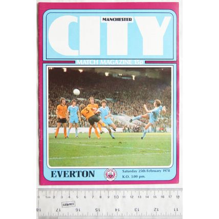1978 programme Manchester City v. Everton