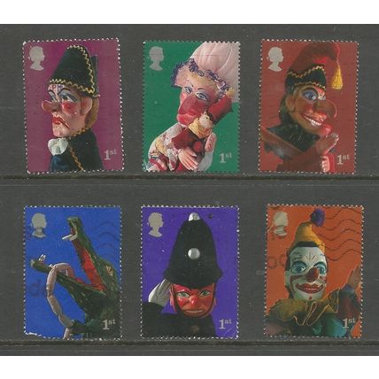 Great Britain 2001 Punch & Judy Puppets, used set. SG2224-9