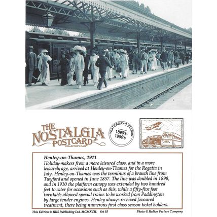 Railway Postcard GWR Henley on Thames 1911 Station Regatta - Nostalgia