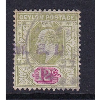 CEYLON 1904-5 EDVII 12c USED SG282