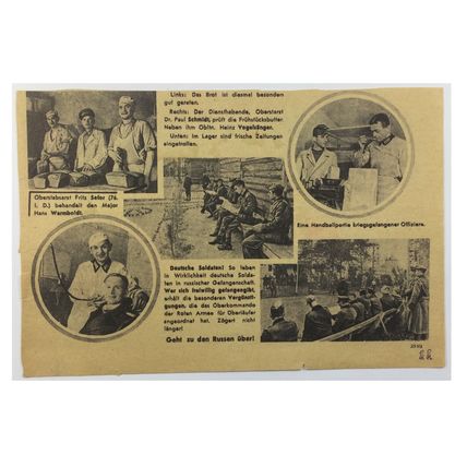 Original WW2 Russian/Soviet Air Drop Leaflet. - Code 2592. - 1943.