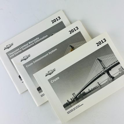 2013 Chevrolet Cruze Owner Manual Set of 3 Books Chevy Book