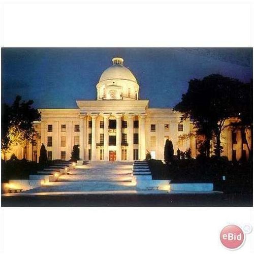 1960's Alabama State Capitol, at night, Montgomery