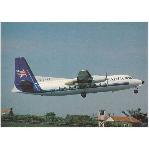 Air UK Fokker F27 Mk 200 Aircraft Postcard (A14889)