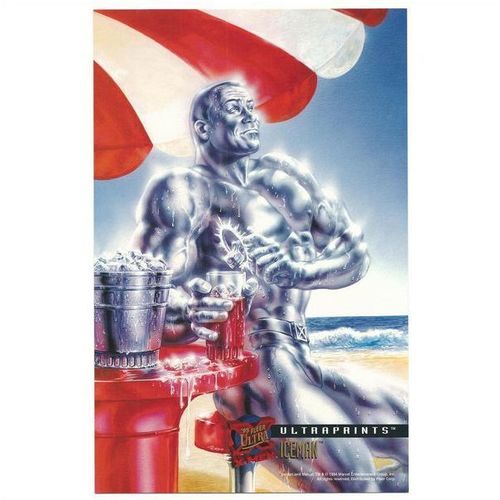 FLEER ULTRAPRINTS ' ICEMAN ' OVER SIZED card ( 1995 )