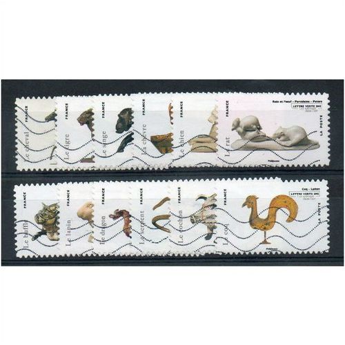 FRA 2013 (SET) 'ANIMALS IN ART'(12v) FINE USED (EBID21757)