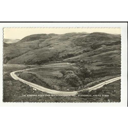 Argyllshire GLENDARUEL Winding Road Postcard by Valentine (A 5866)