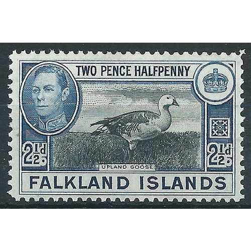 Falkland Islands 1949 SG152 2 1/2d Blue & Black Mounted Mint....