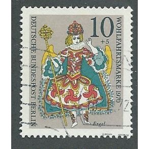 BERLIN -1970 10pf +5 'HUMANITARIAN RELEIF FUNDS' FINE USED (EBID44-750)